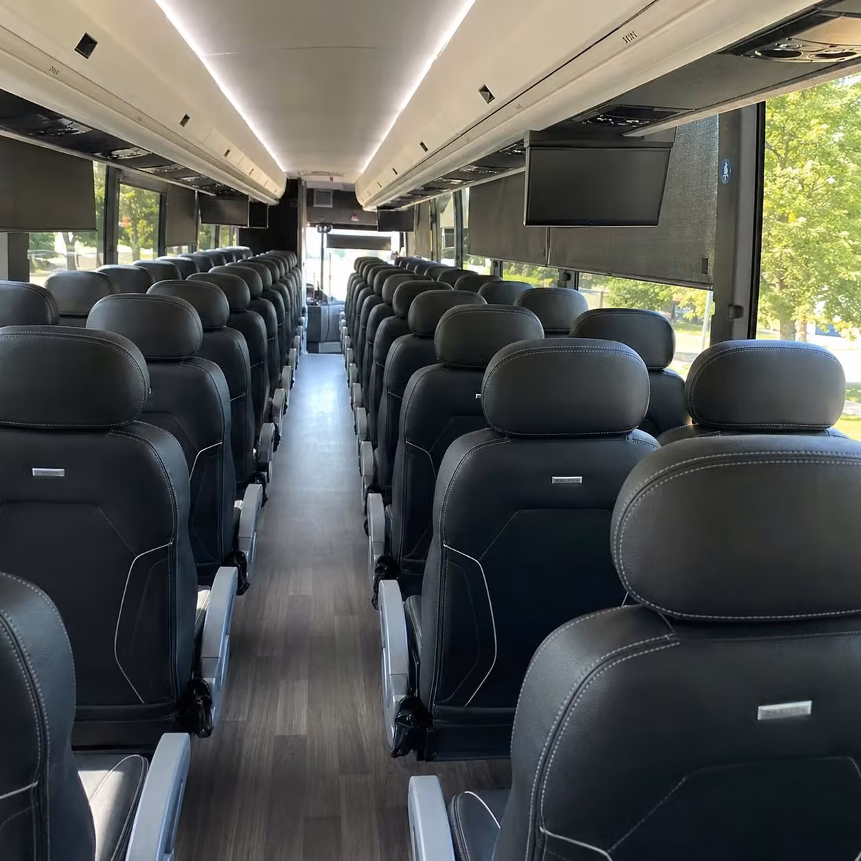 roanoke charter bus interior